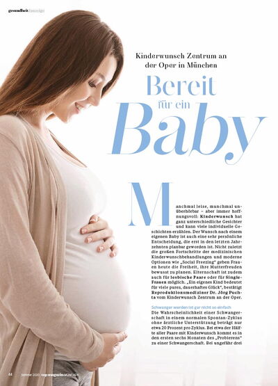 Artikel »Bereit für ein Baby« im Top Magazin München